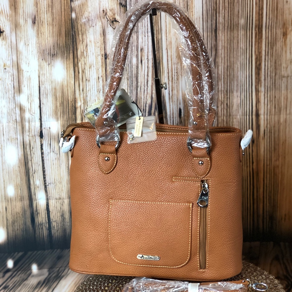 Montana West Embroidered Concealed Carry Tote - Picture 2 of 5
